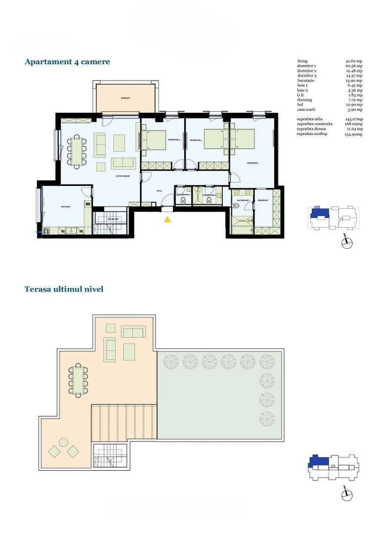 Luxury Penthouse I Private Rooftop Terrace I 4 Rooms I Pipera - Schiță 20