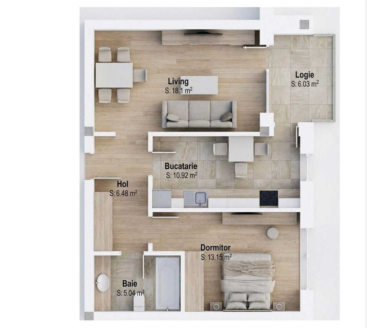 2 camere nou, etaj 1, Empire Residence, metrou 1 Decembrie 1918 - Poză 3