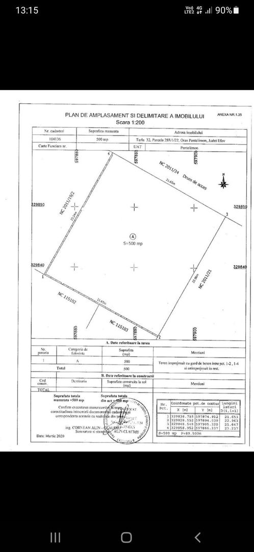 Pantelimon Rascoalei teren cu autorizatie pentru duplex - Poză 7