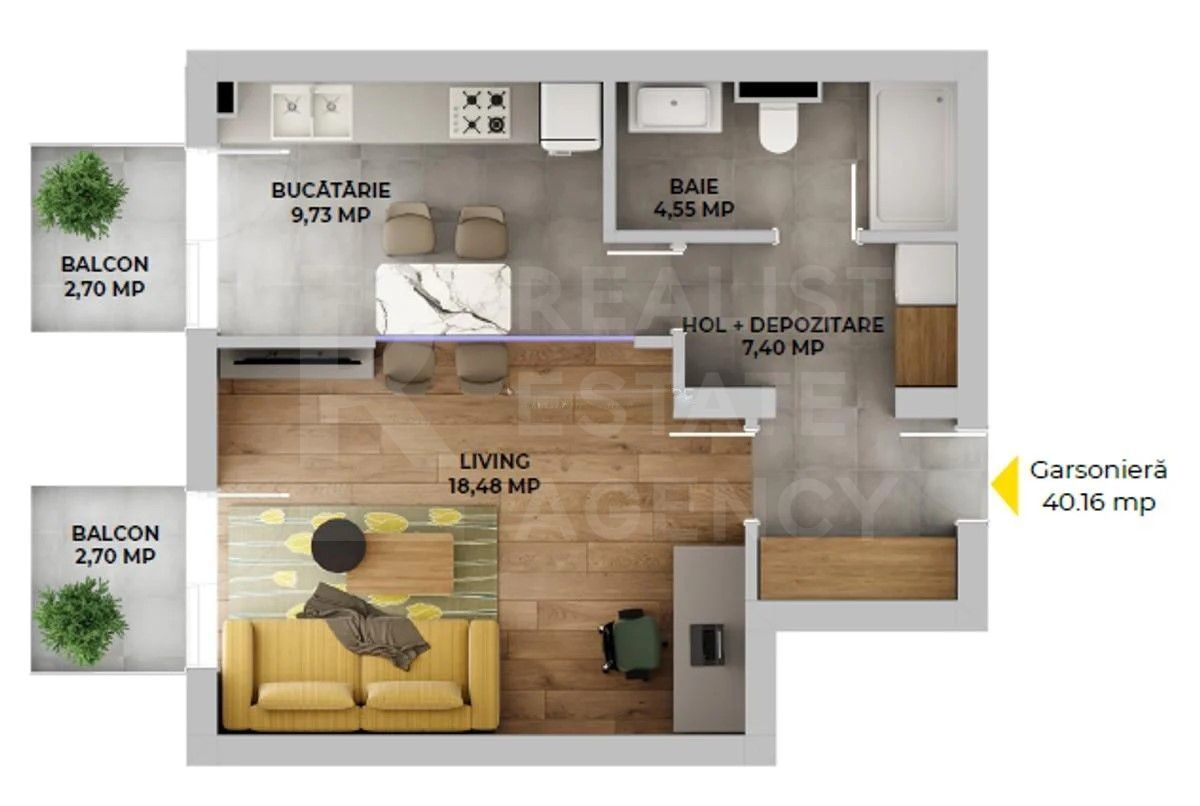 Vânzare, apartament, o cameră, Avantgarden, Brașov - Poză 5