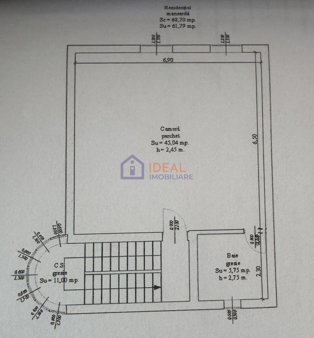 Spatiu Comercial cu 11 camere, 365 mp utili,  zona Cale Dumbravii - Schiță 14