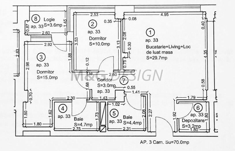 Apartament 3 camere Torontalului - Schiță 14