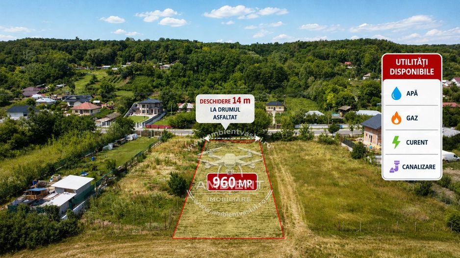 TEREN INTRAVILAN 960 mp, VASLUI zona BRODOC; - Poză 3