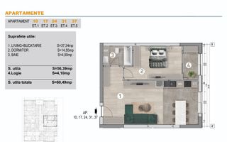 Investitie sigura! Apartament 2 camere, imobil premium – Comision 0 - Schiță 5