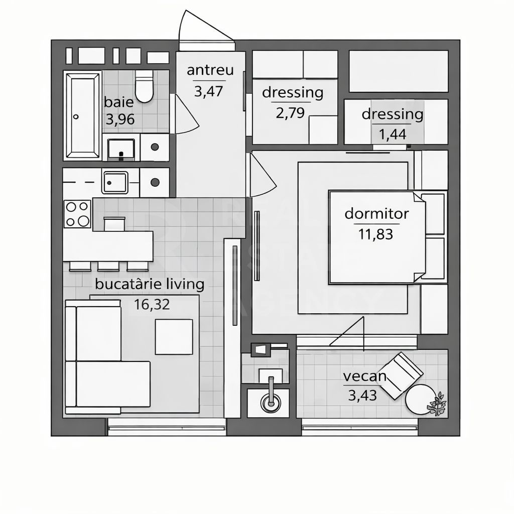 Vânzare, apartament, 1 cameră, bulevardul Dacia, Botanica - Poză 8