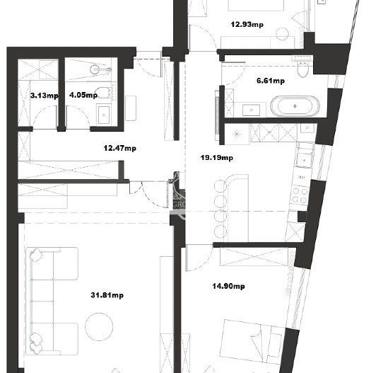 Timpuri noi | 3 camere | 119mp | et 5 | bloc 2015 | loc parcare | 420.000 euro - Poză 14