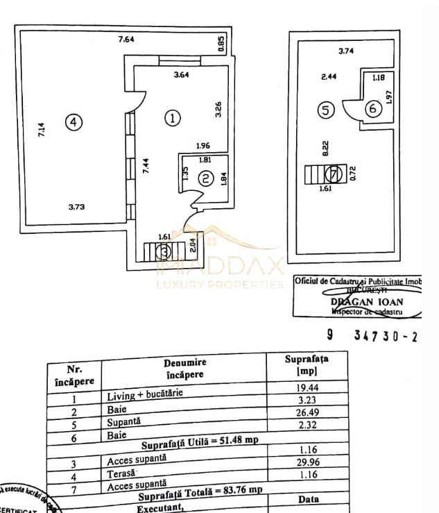 Duplex 2 camere // terasa 30mp // zona case // Trapezului // Pallady - Schiță 13