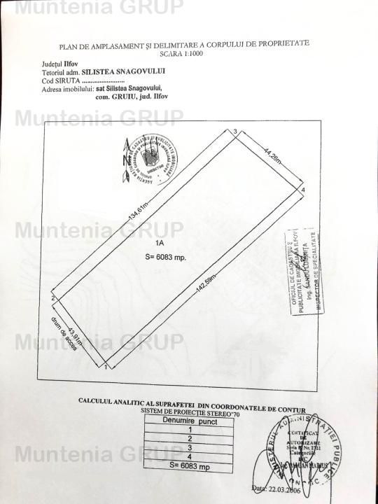Super locatie ! Silistea Snagovului, 6.083 mp. teren cu deschidere de 44 ml. - Poză 5