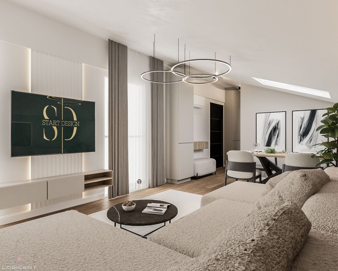 APARTAMENT NOU - 2 camere, parter, cu GRĂDINĂ, Complex LOGICENT; - Poză 7