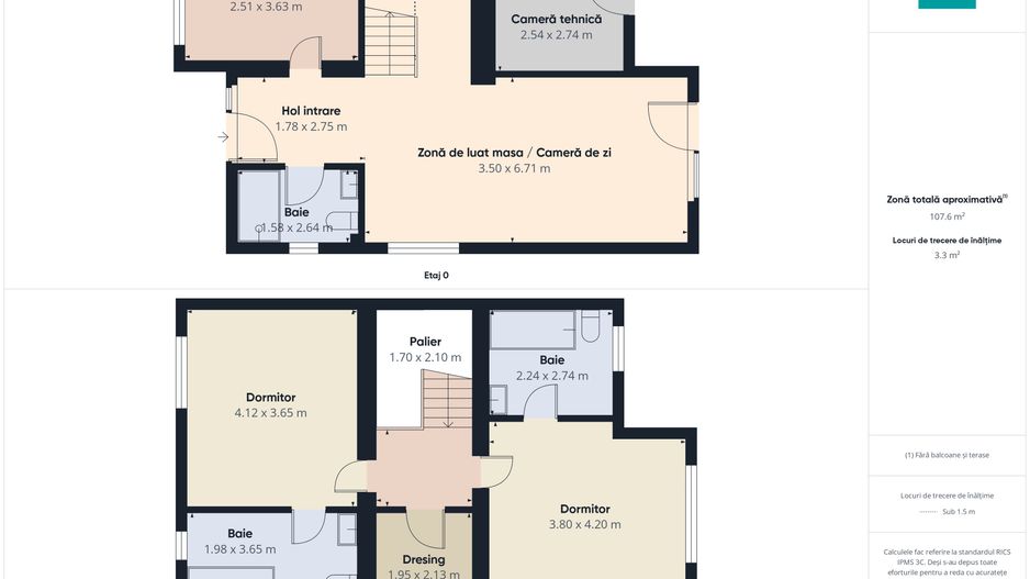 Duplex cu 3 camere și curte generoasă în Pișchia - Poză 26