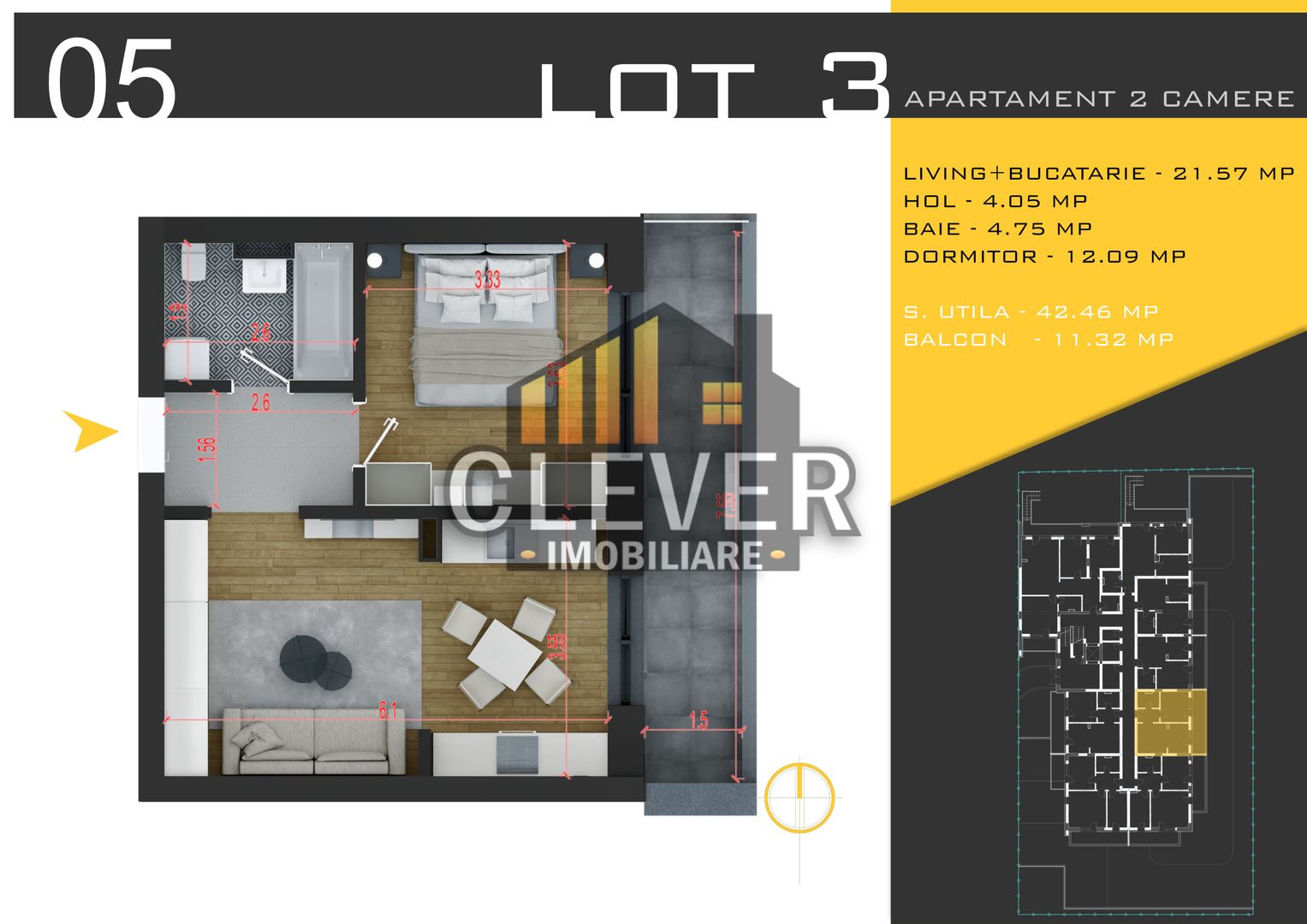 Apartament 2 camere Theodor Pallady Metrou Teclu Comision 0 - Poză 2
