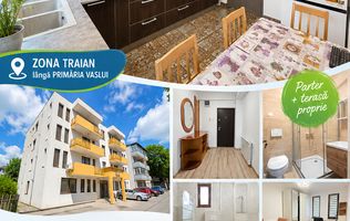 Apartament cu 3 camere, bloc NOU, mobilat și utilat, VASLUI - zona TRAIAN;