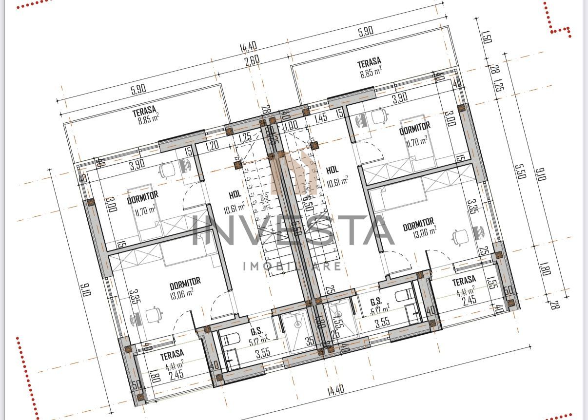 Duplex premium cu panorama, strada retrasa, zona Andrei Muresanu - Schiță 11