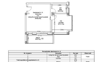 Apartament 2 Camere | Bloc Nou | Liziera Padurii | Terra, Floresti - Schiță 3