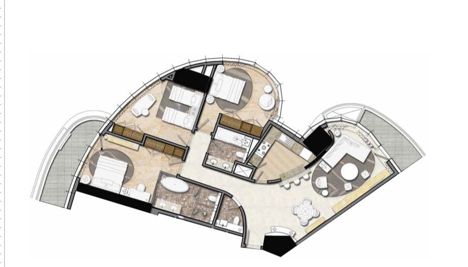 Apartamente în Damac Towers  Dubai - Schiță 6