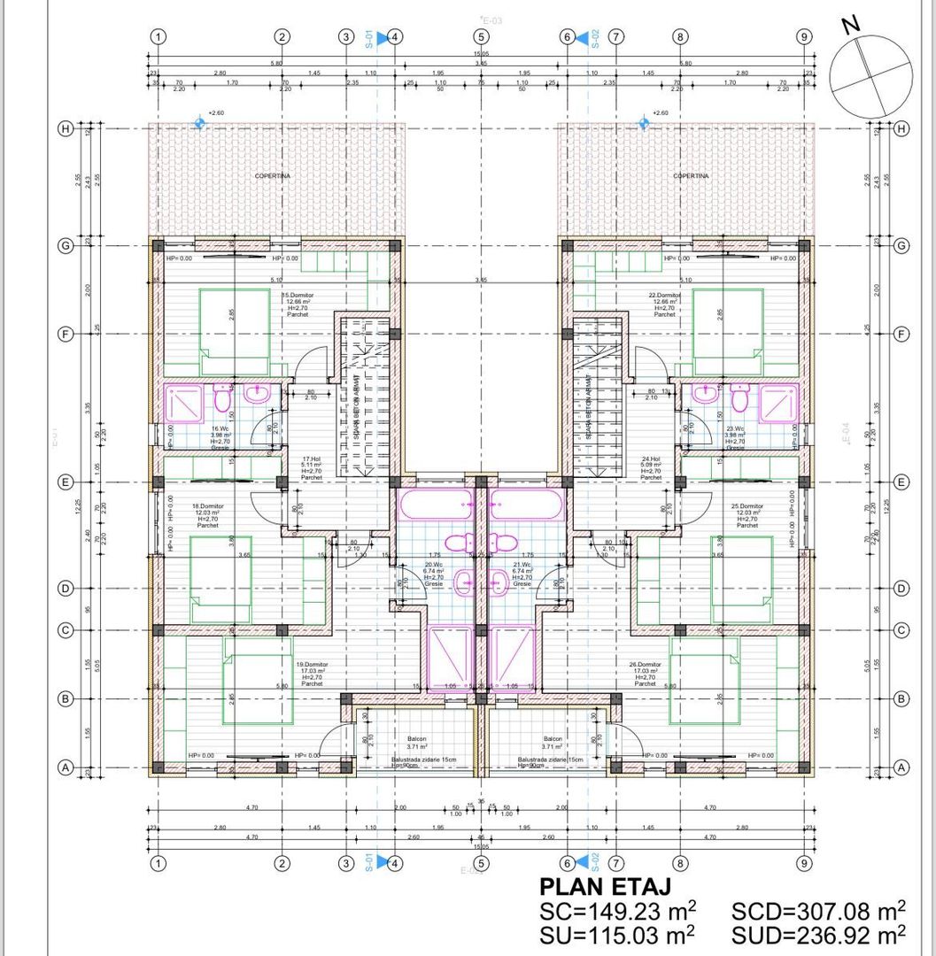 Duplex nou cu 4 camere, la stadiul de proiect-219.900€ Moșnița Nouă - Poză 7