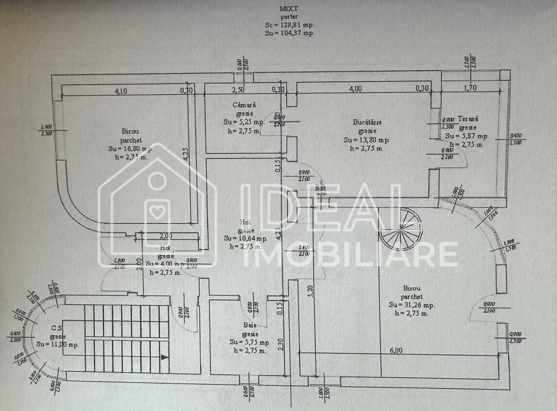 Spatiu Comercial cu 11 camere, 365 mp utili,  zona Cale Dumbravii - Schiță 13