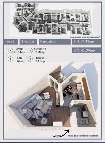 Garsoniera,cartier rezidential Berceni,disponibil imediat - Poză 2