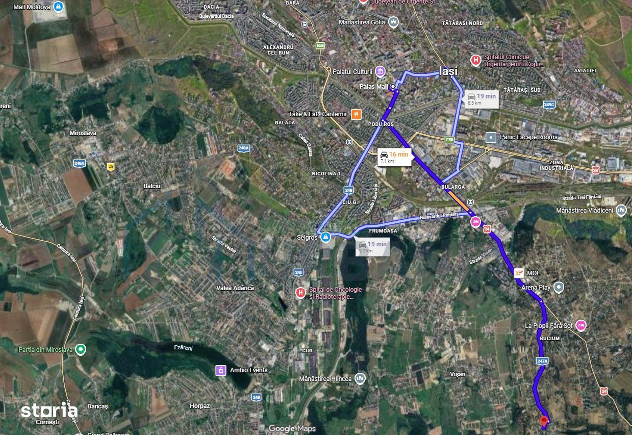 Bucium la 7km de centrul Iasului, loturi de 780mp priveliste splendida - Poză 2