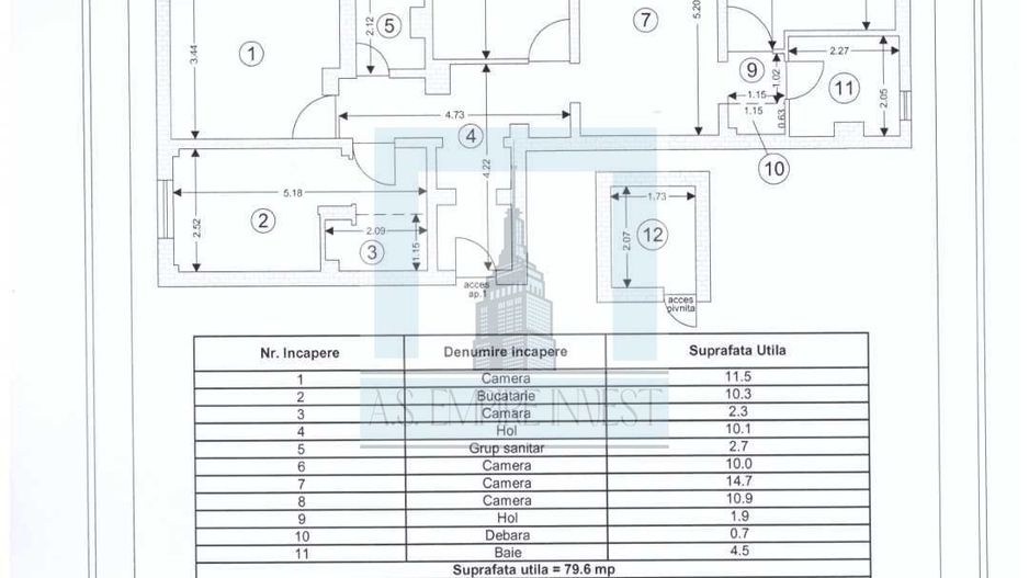 Apartament decomandat, cu 4 camere - str. Hărmanului - Poză 8