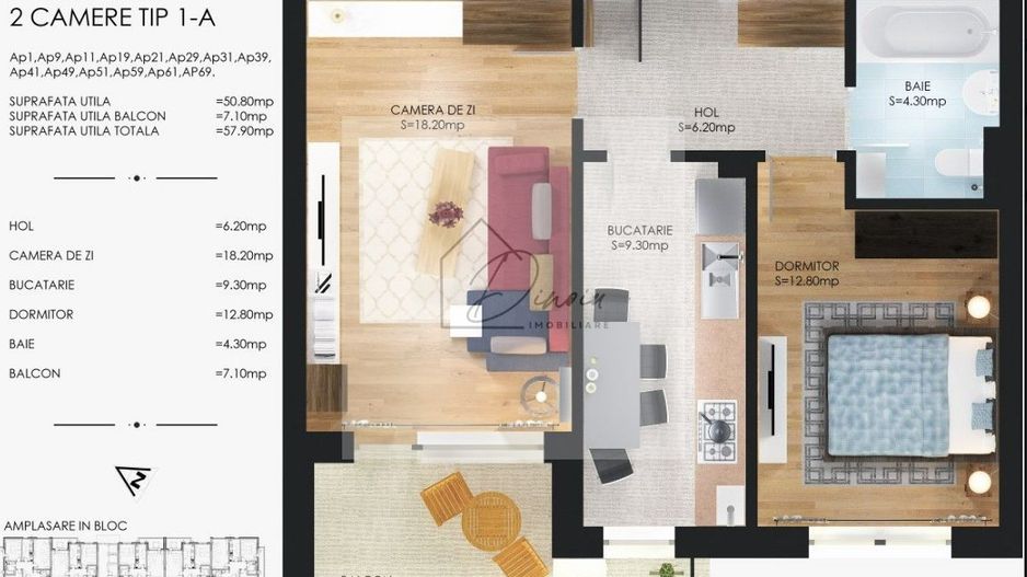 Apartament 2 camere Metalurgiei I Cartier Solar I finalizat - Poză 4