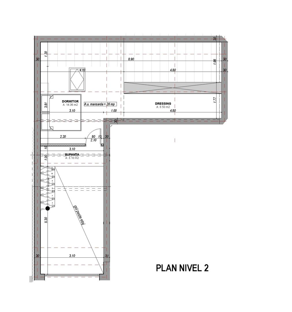 Apartament 2 camere, pe doua nivele, Zona VEST, Sibiu - Schiță 7