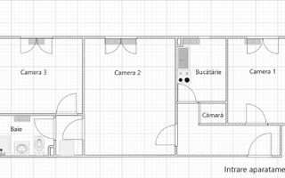 Apartament cu 3 camere de vanzare, Cetate - Poză 2