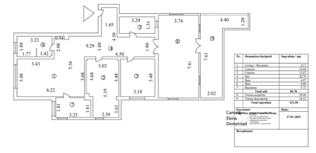 3 CAMERE || SISESTI || PANORAMA LAC GRIVITA - Schiță 20