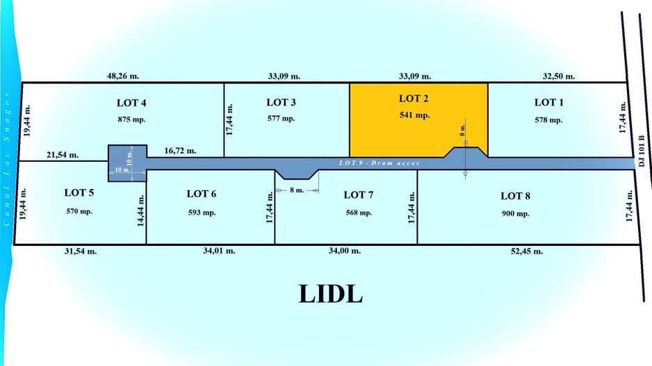 SNAGOV - LIDL, 552 mp. teren intravilan ideal constructie - Poză 1