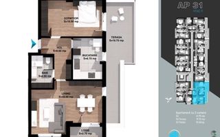 2 Camere, Terasa 20 mp, Decomandat, Mutare Imediata,Titan-Pallady - Poză 10