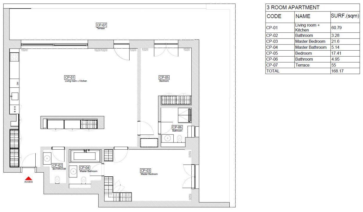 Inchiriere Apartament 3 camere Exclusive lifestyle in One Rahmaninov - Poză 15