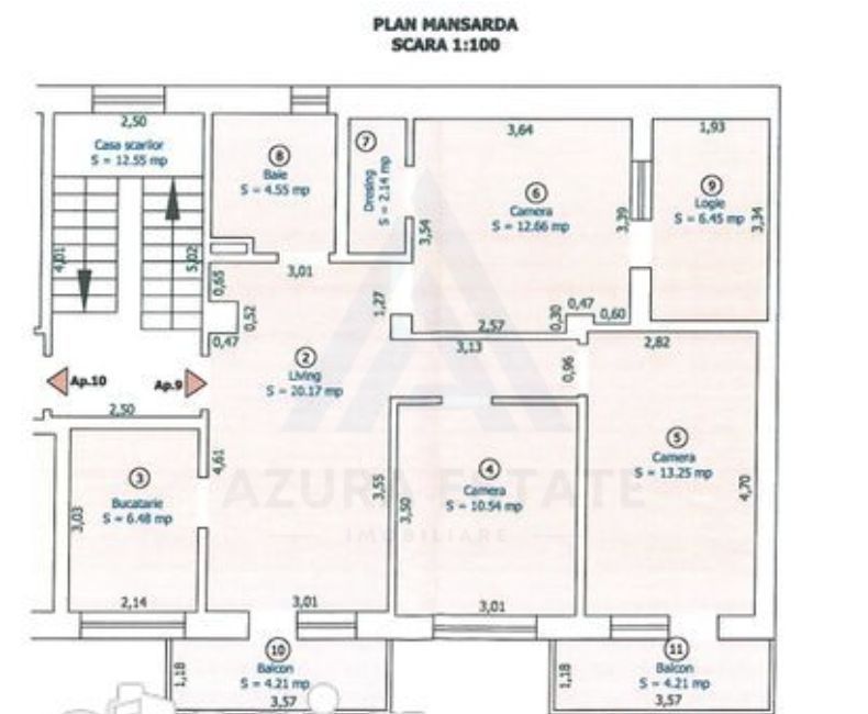 Aapartament renovat 4 camere etaj 2 suprafata 84.66 mp in Piata Cluj - Poză 12