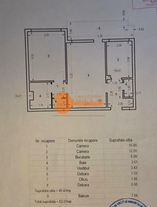 2 camere la 450m de metru Gorjului - Poză 9