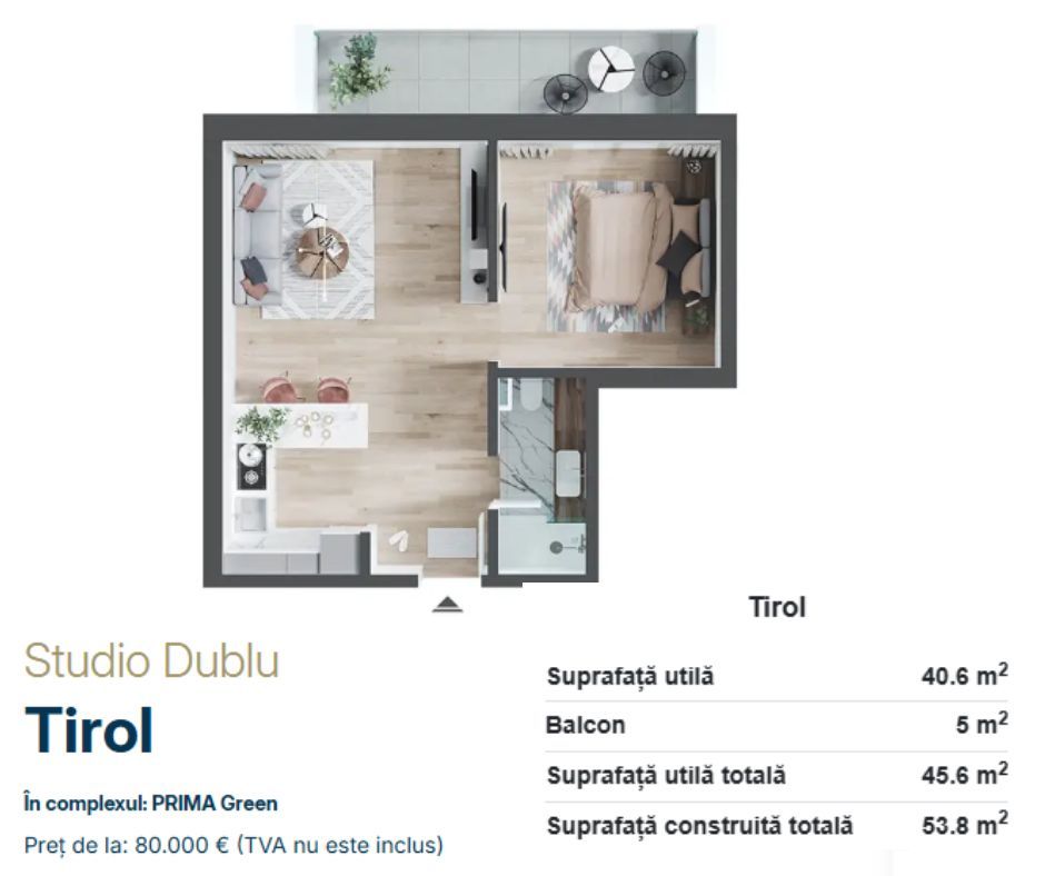Apartamente de vanzare, tip studio, 2,3 camere Green Residence, Oradea - Poză 6
