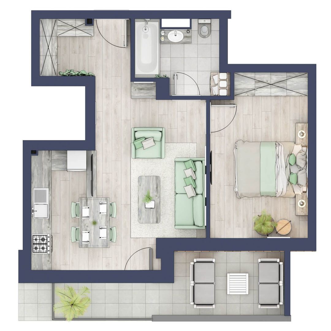 Apartament 2 camere Premium - 40 mp, Turnisor, Sibiu - Schiță 10