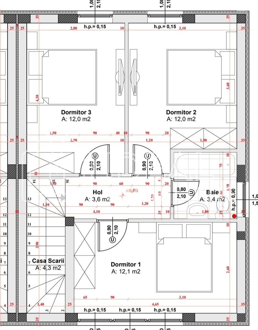 Duplex Modern la cheie si 270 de mp de curte, in Cisnadie - Schiță 9