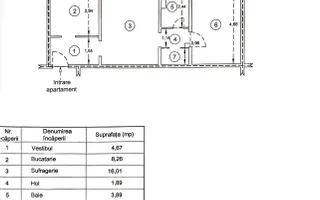 Apartament 2 camere, confort 1, zona Nord - Schiță 20