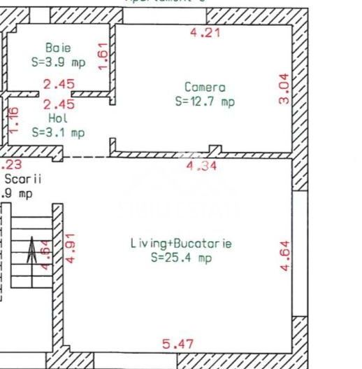 Apartament decomandat cu 2 camere,finisat la cheie, etaj 1-Selimbar, Comision 0 - Poză 6