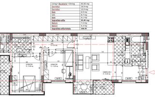 Apartament 3 camere - Zona Marriott - Schiță 15