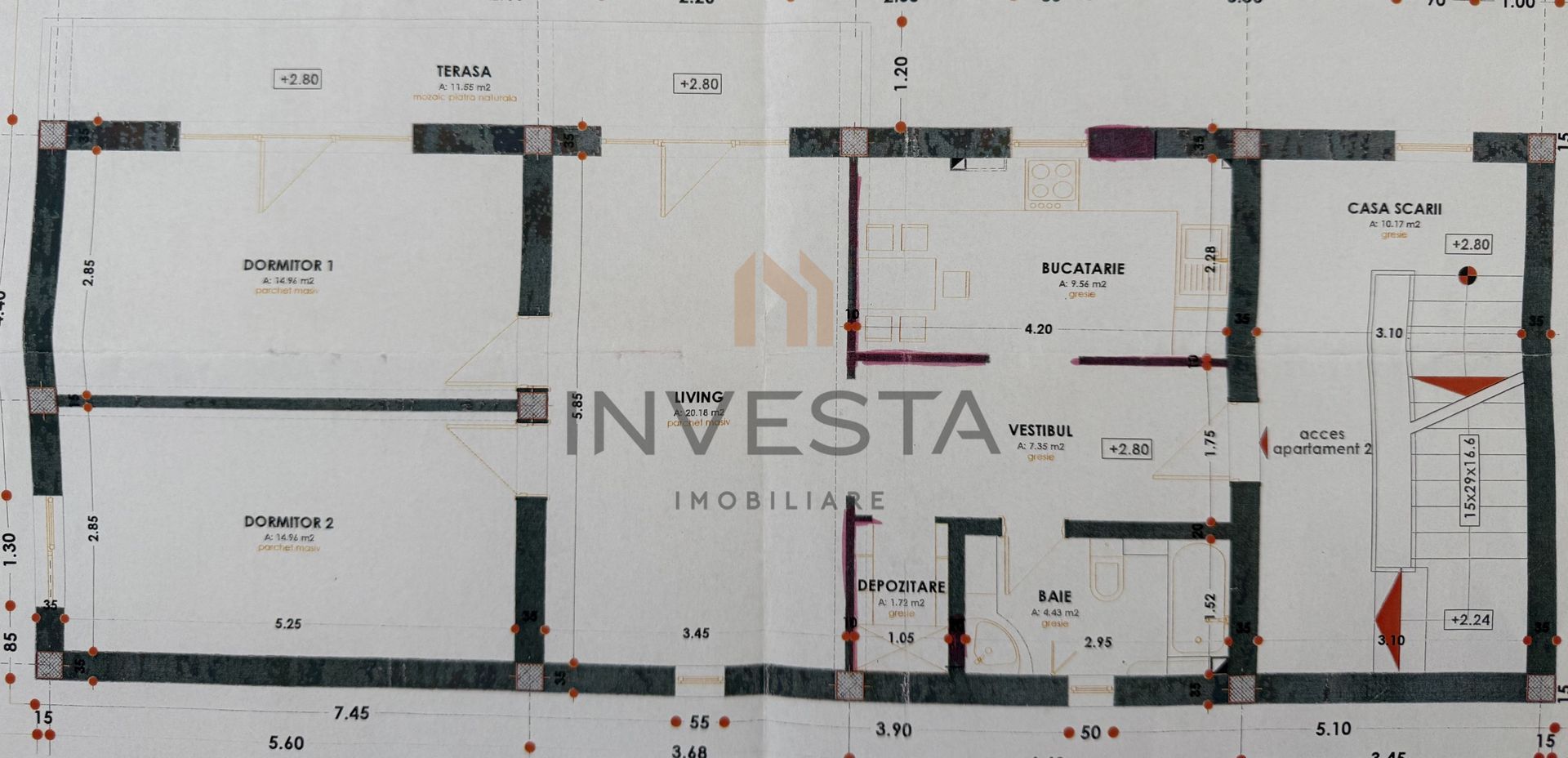 Apartament in vila, etajul 1, Zona Pasapoarte! Garaj inclus in pret! - Schiță 5
