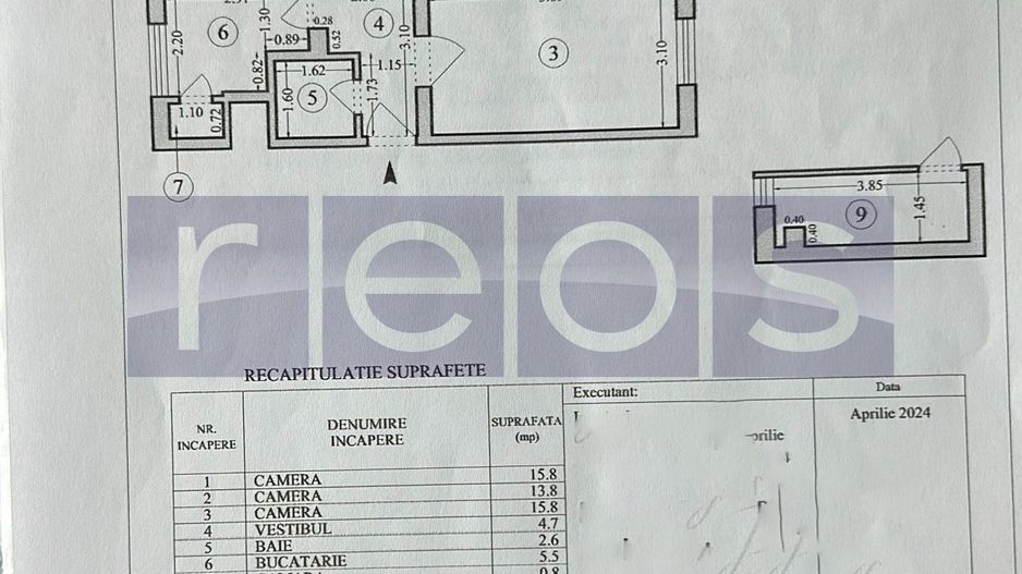 VÂNZARE | APARTAMENT DE 3 CAMERE | FLOREASCA - Schiță 19