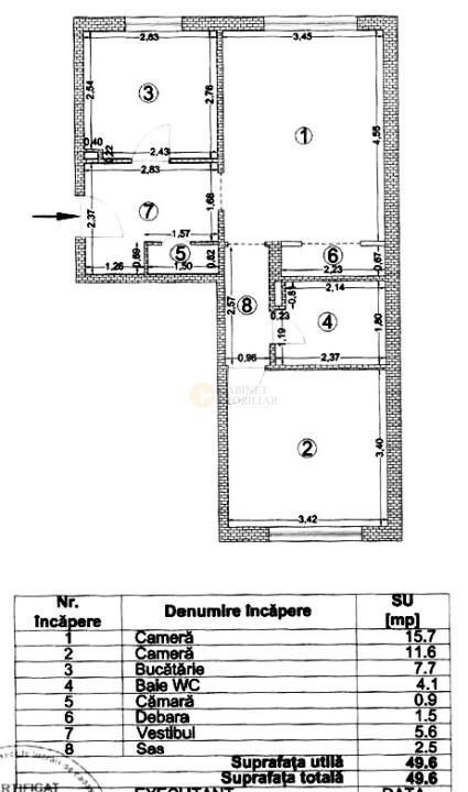 Apartament 2 cam | Decebal | Renovat I Ideal pentru Airbnb sau locuit - Schiță 11