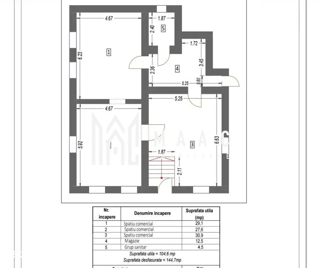 Spațiu comercial de închiriat | Piața Cibin, Sibiu | 105 mp utili - Poză 2