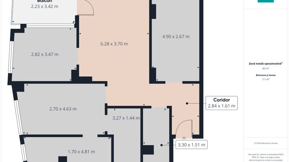 Apartament 3 camere - ARED Kaufland - Poză 19
