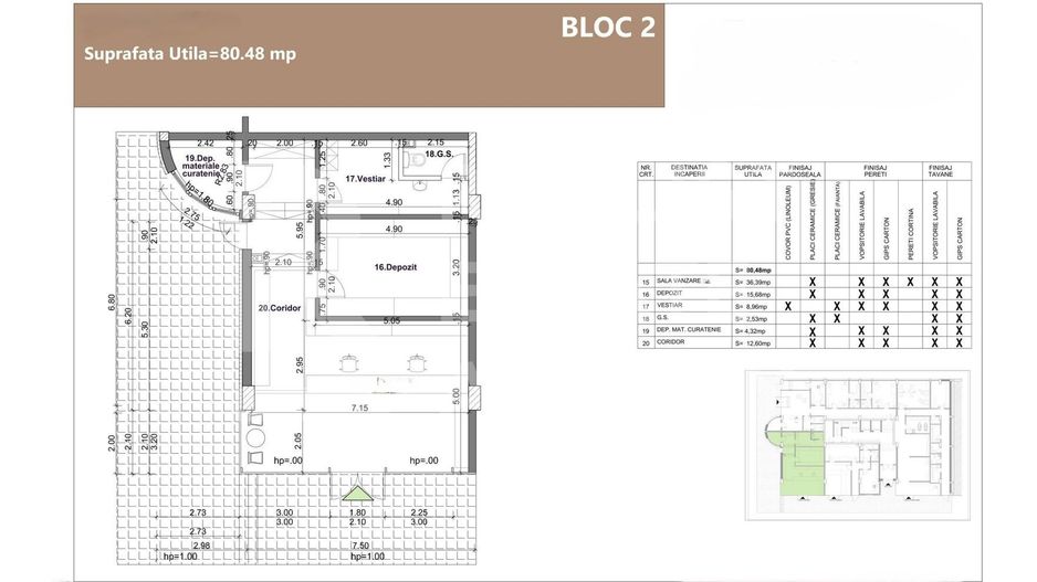 Vânzare, spațiu comercial, 80 mp, trafic intens - Schiță 5