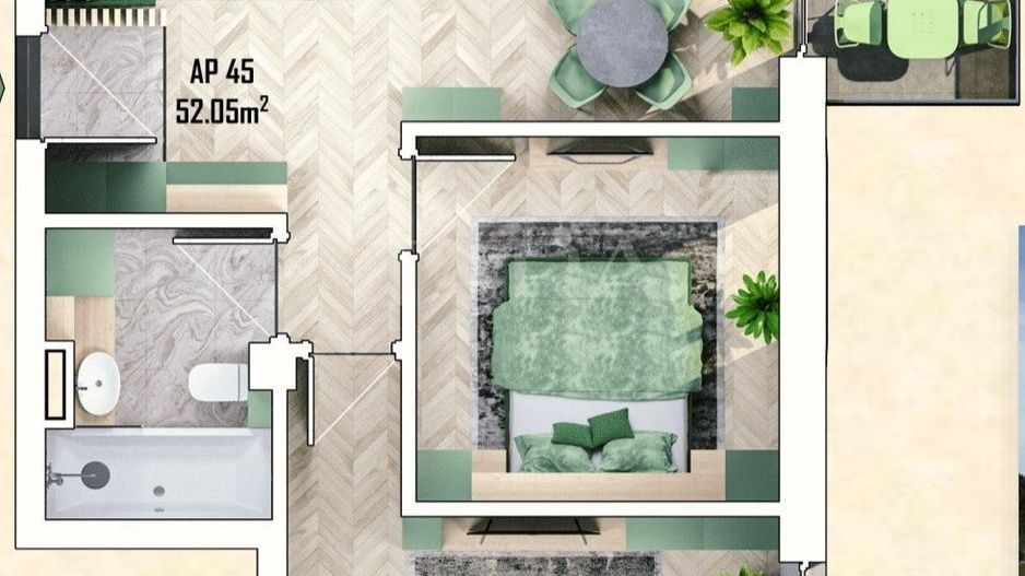 Apartament finisat cu 3 camere, bloc nou 2025, Apahida. - Poză 7