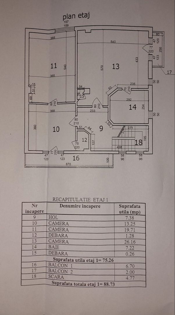 Apartament 2 cam., in Casa/Vila, etaj 1, metrou 10 min, 81 mp, 2 bai! - Schiță 27