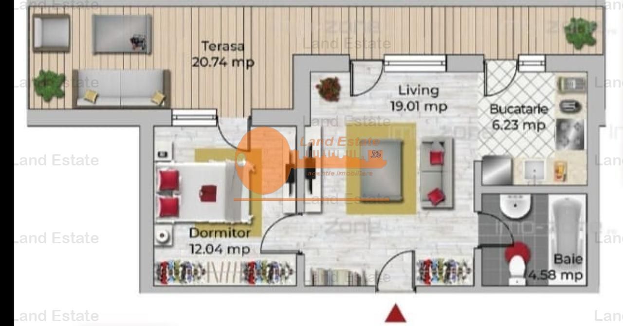 Apartament 2 camere Uverturii Centrala Propie + Terasa - Poză 12