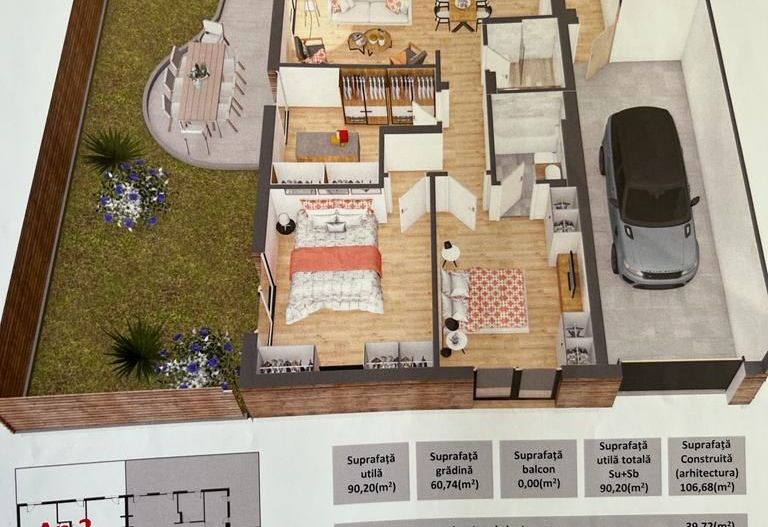 Apartament  4 camere cu gradina  Ared City  R35 - Poză 20