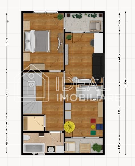 Casa Tip Duplex cu 4 camere si carport, in Cartierul Arhitectilor - Schiță 13
